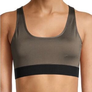 NWT PSK Collective Olive Polyester Spandex Solid Medium Impact Sports Bra